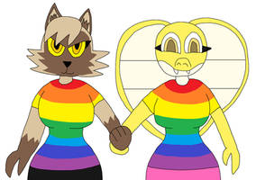 Yang and KK pride day shirts