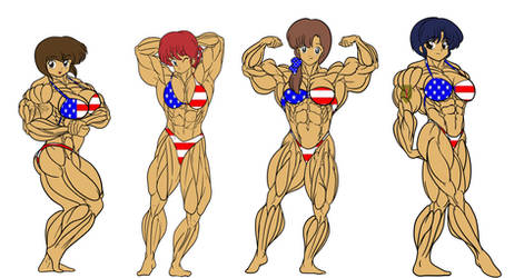 Ranma 1/2 4th of July posedown