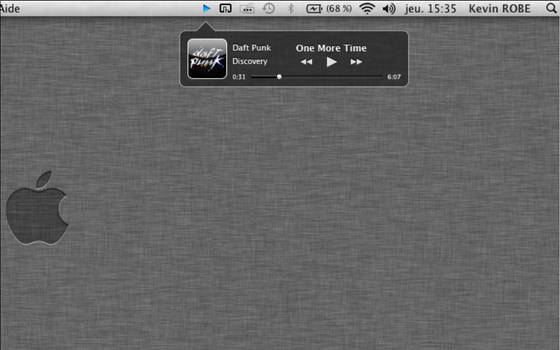 iTunes mini player OS X app