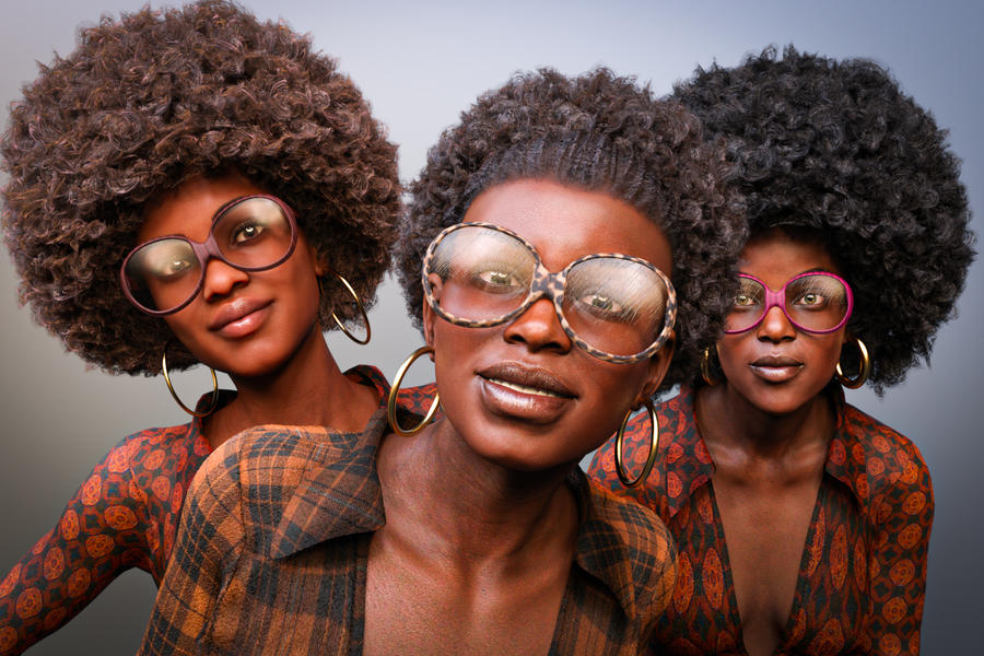 Serene 70s Curly Hair Landscape for Desktop Serene 70s Curly Hair Landscape for Desktop