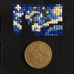 Starry night cross-stitch