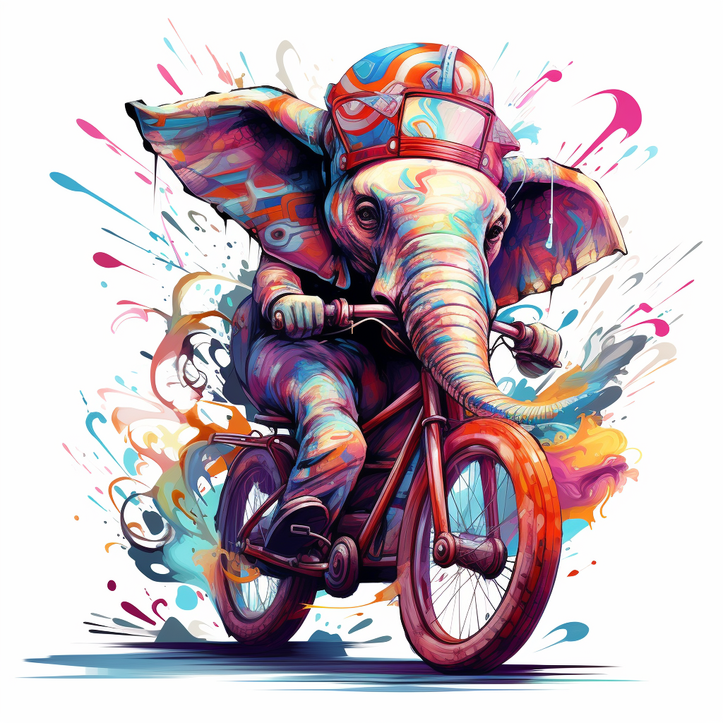 Bicycle-Riding Elephant: Pedaling Through Imaginat by emiryakamoz on ...