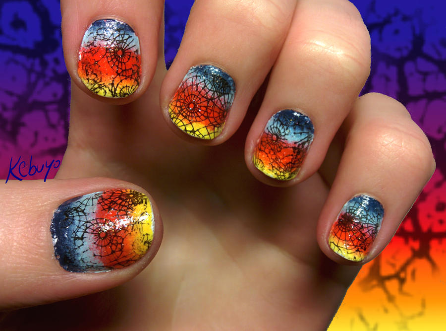 Gradient Nail Art: Sunset