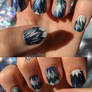 Marbling Nail Art: Space Flowers