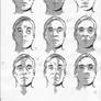 Male facial light study