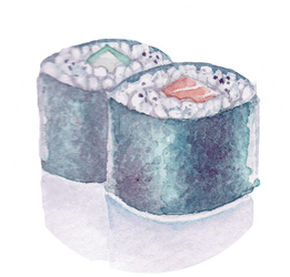 Sushi in Watercolor 2