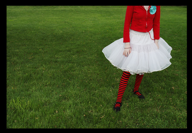 lush grass and poofy skirts.