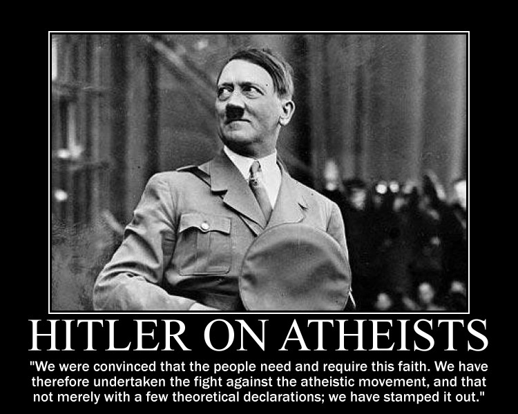 Adolf Hitler on Atheists