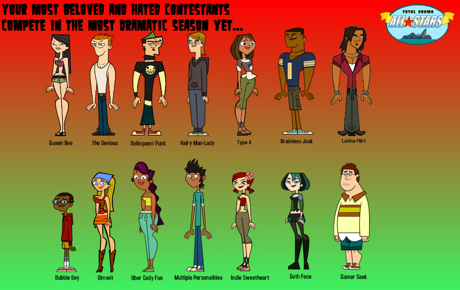Total Drama Island Characters All Stars Firehurdle