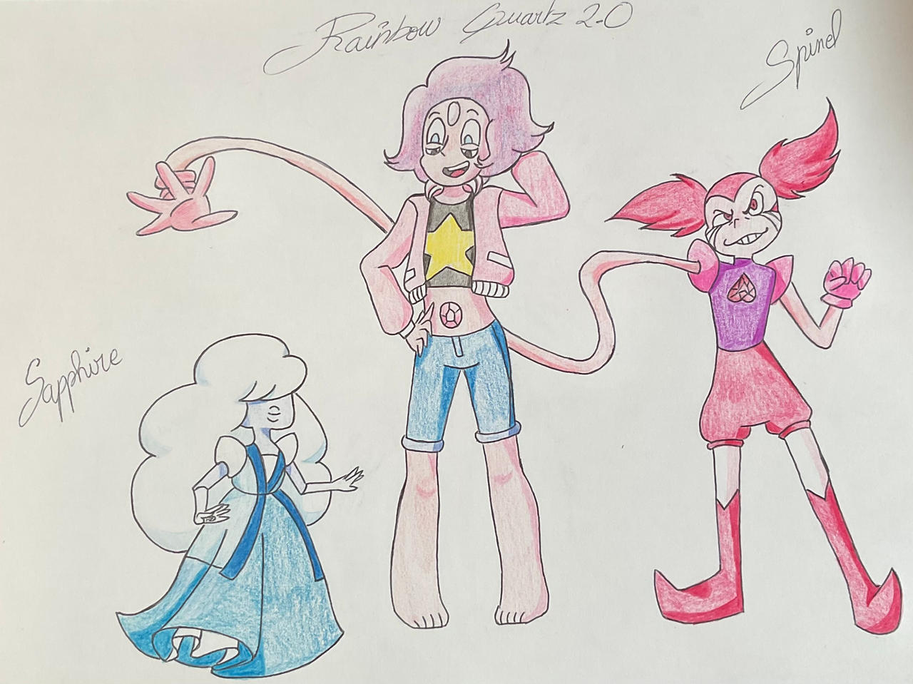 Spinel Rianbow Deviantart Steven universe : spinel, shappire, rainbow quartz by lovylovecristal ...