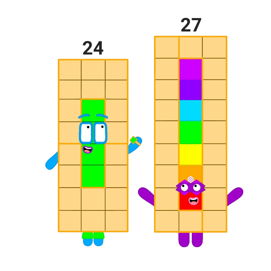 Numberblocks 24 and 27 by lineaunionlancaster on DeviantArt