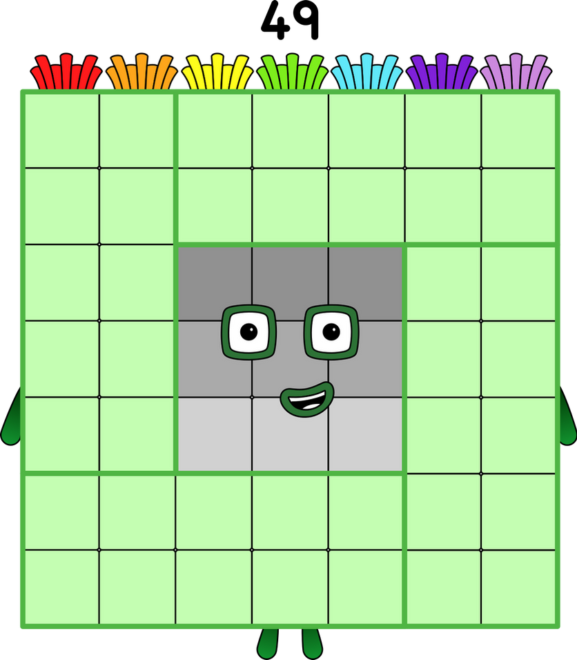Numberblocks Forty-Nine by lineaunionlancaster on DeviantArt