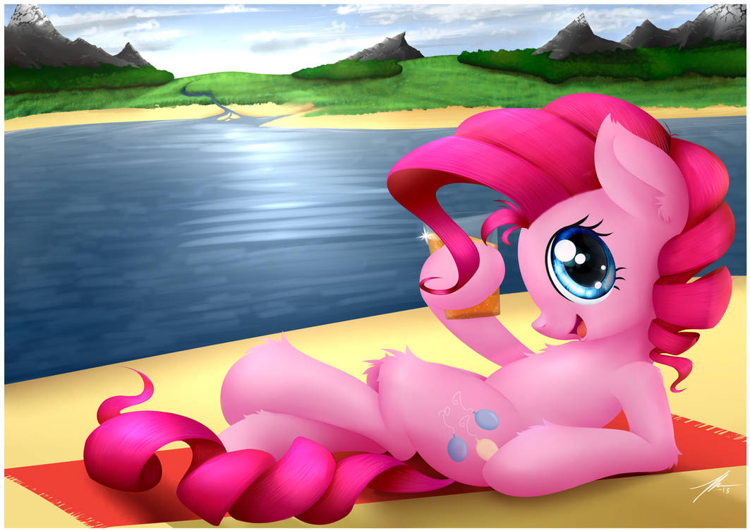 Pinkie Pie at the lake.