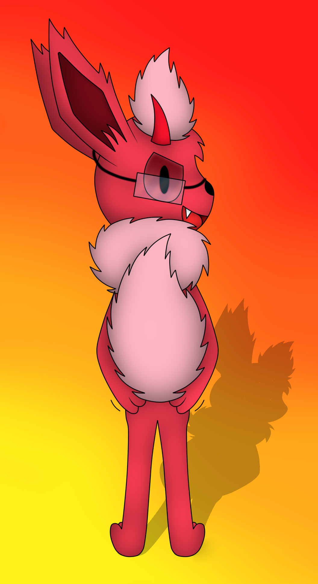 Flareon's Scary Face by Pokemonsketchartist on DeviantArt