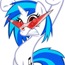 Vinyl Scratch with Kamina glasses