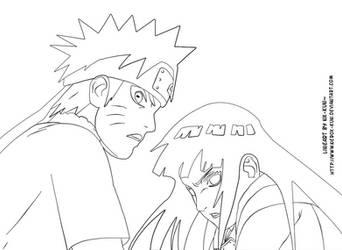 Naruto and Hinata Lineart