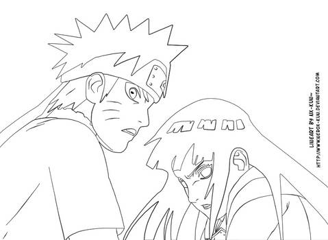 Naruto and Hinata Lineart