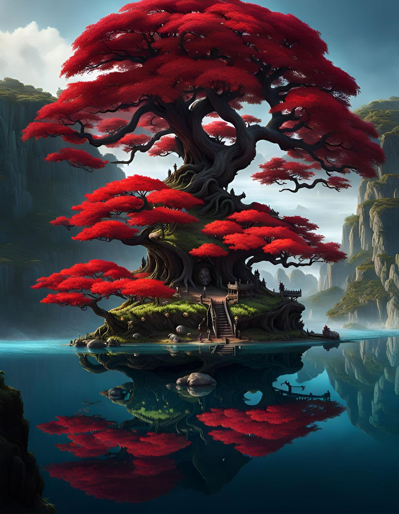 Tree in water by pablozss on DeviantArt