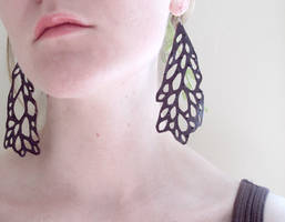 Leather Lace Earrings