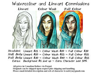 Watercolour and Lineart Commissions