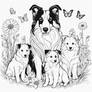 Collie and Her Pups