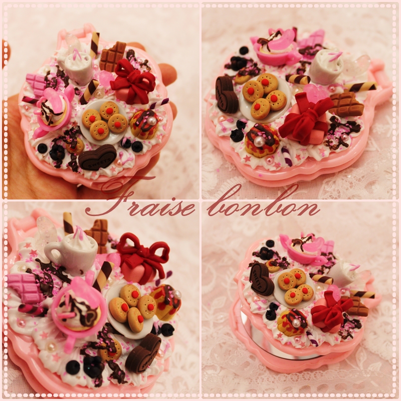 Pink Rose pocket Mirror