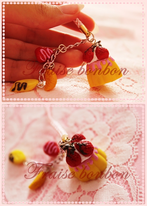 fruits Flan phone strap