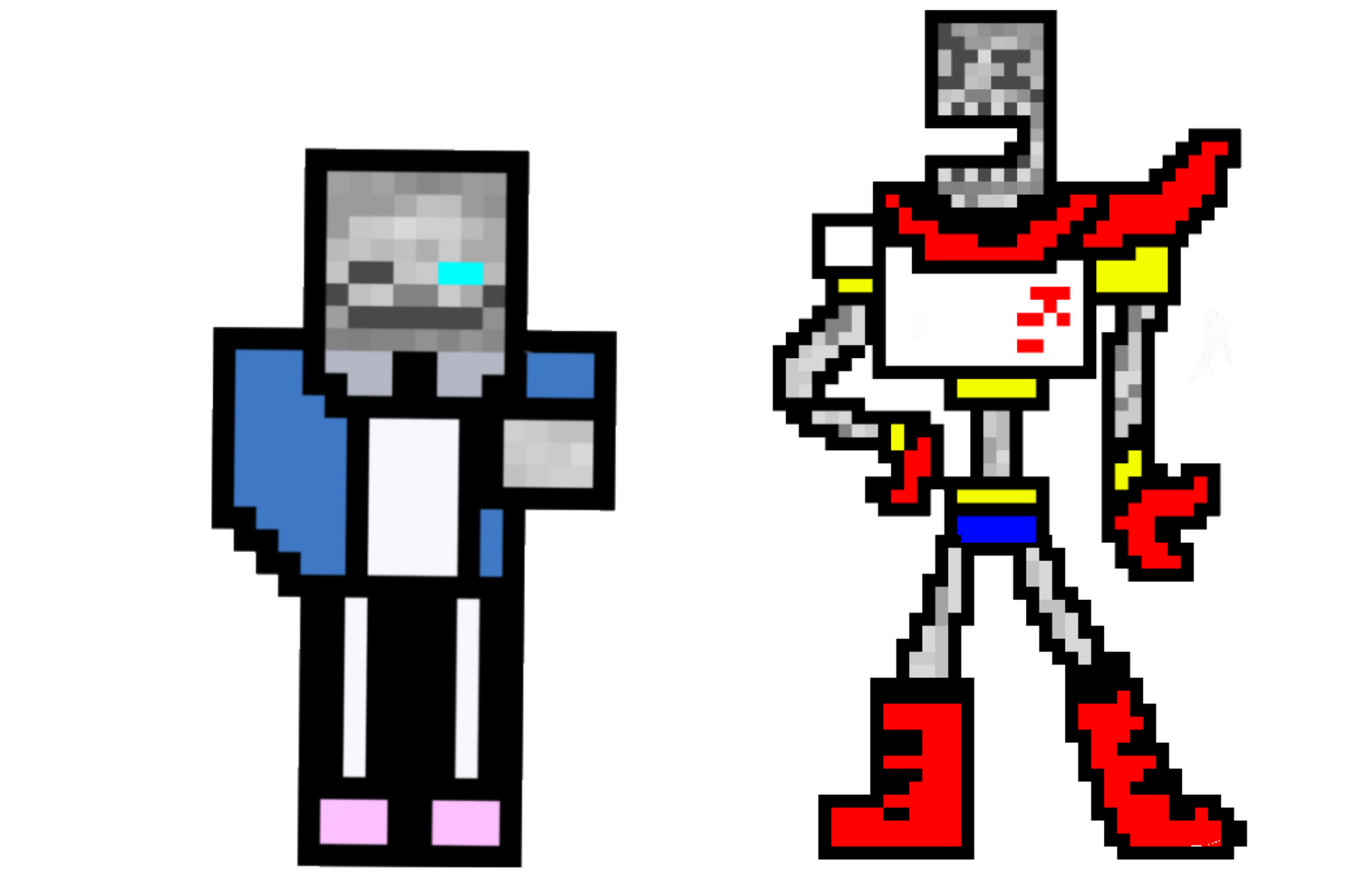 Minecraft sans and papyrus