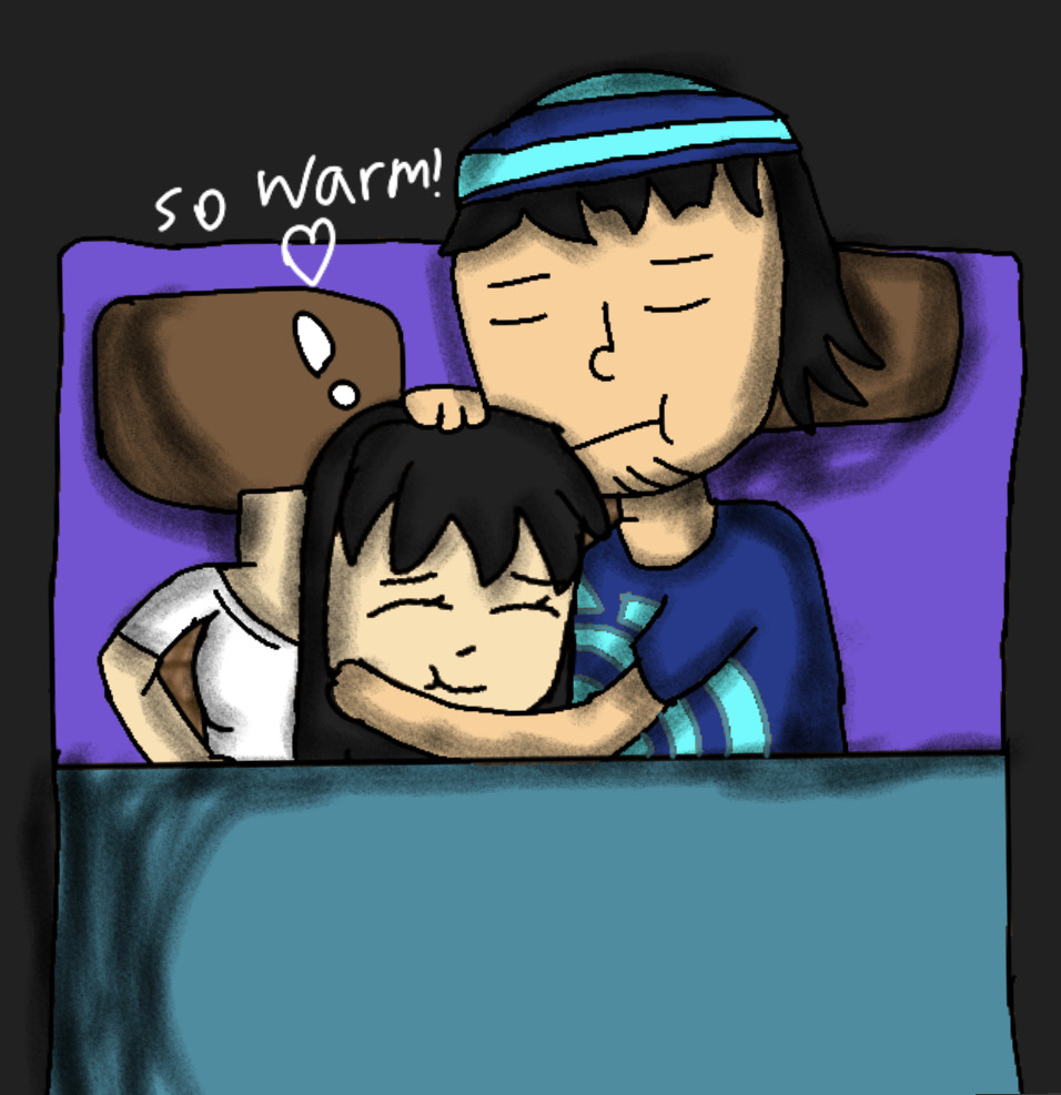 Hannah and Jose in bed
