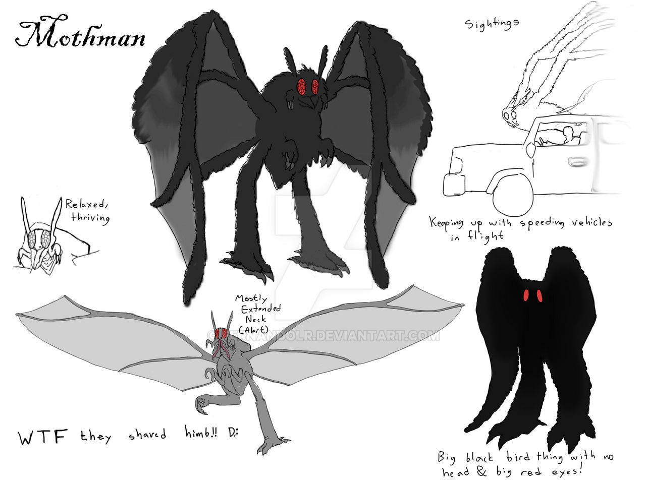 Mothman Cursor (COMMISSION) Mothman by FernandoLR on DeviantArt