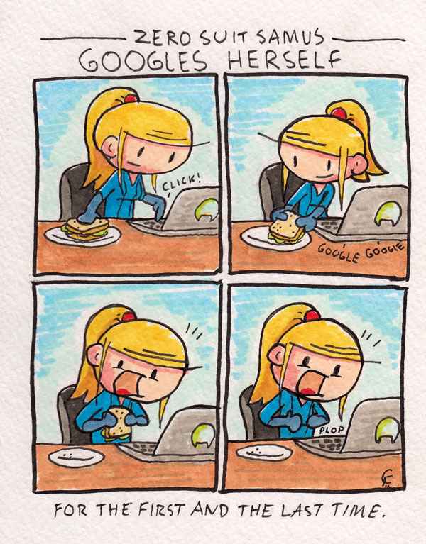 Samus Googles Herself