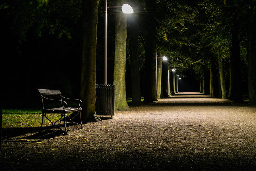 Path at Night Park by martineriksen on DeviantArt