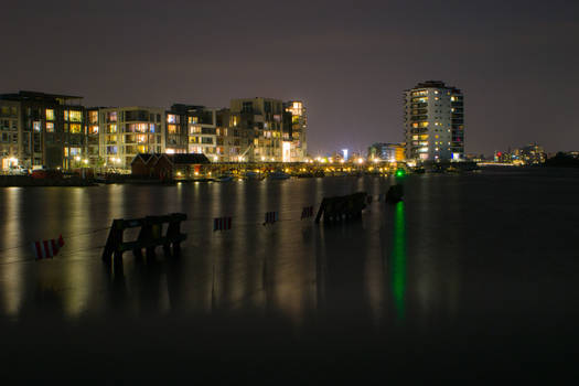 Southern Harbor of Copenhagen at Night