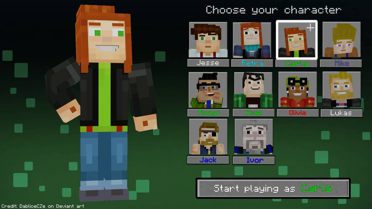 Choose your character menu by DabliceCZe on DeviantArt