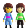 SFM Frisk and Chara in MMD