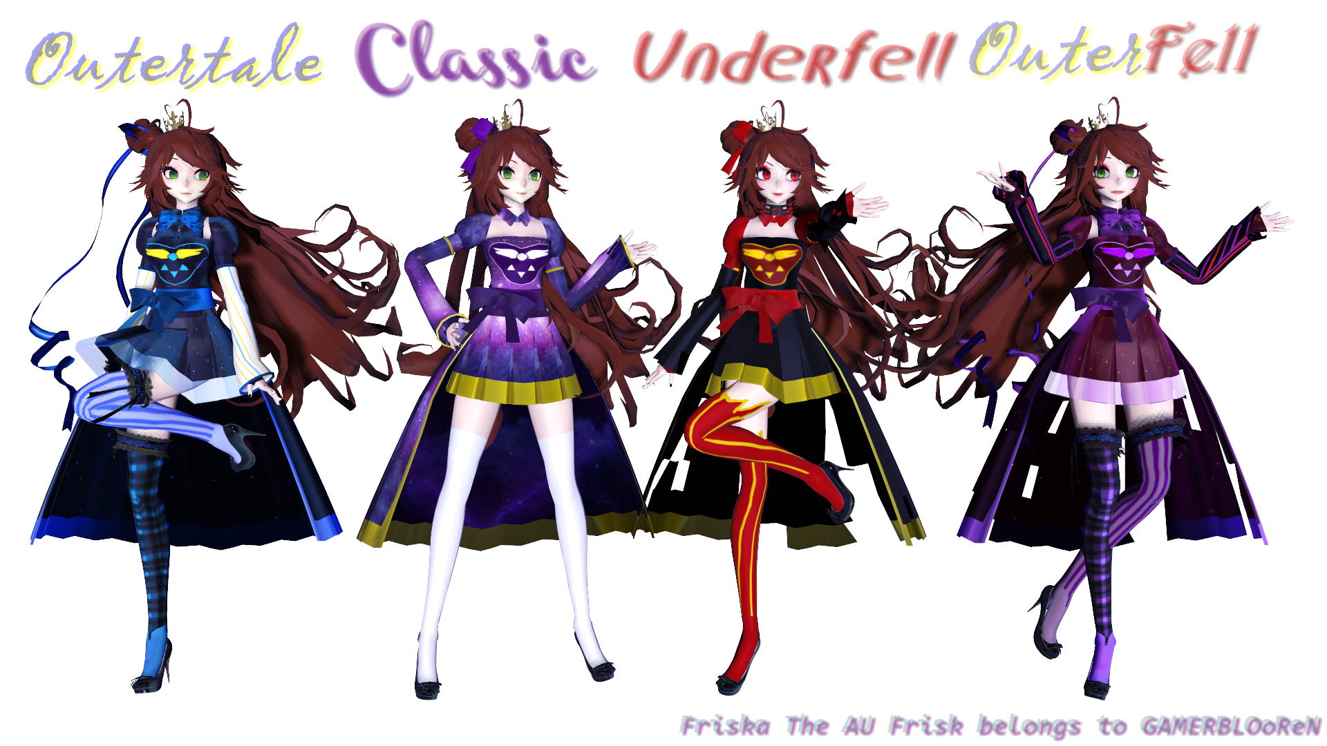 Friska The AU Frisk ALL DREEMURR forms