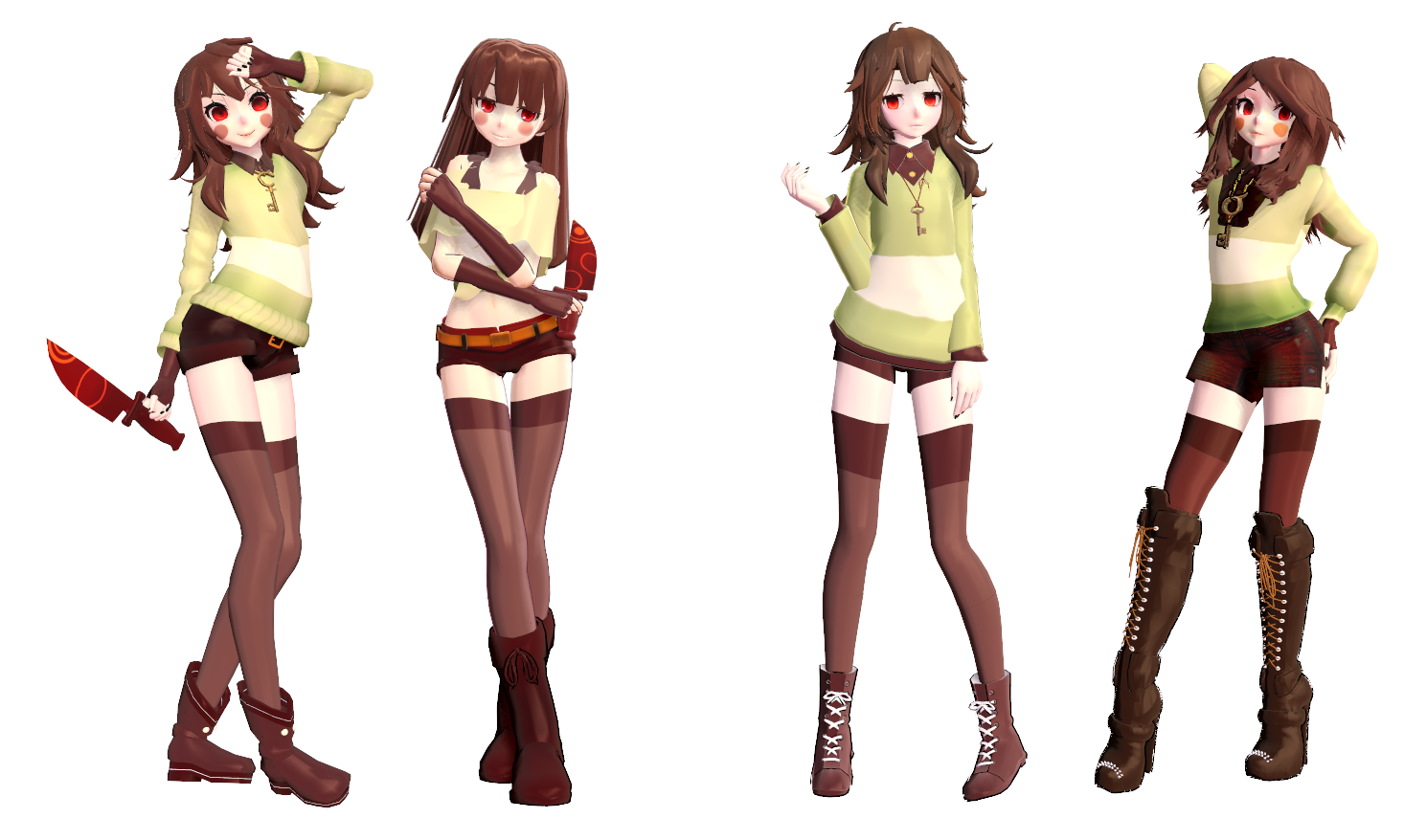 All Charaski The AU Chara models