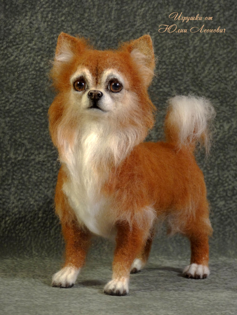 Needle Felted Long Coat Chihuahua