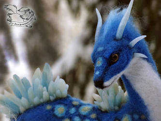 Needle felted fantasy dragon.