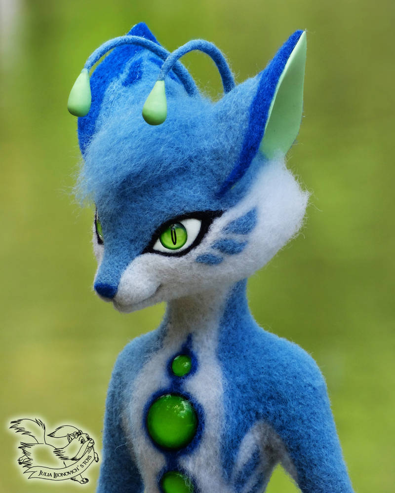 Needle Felted Fursona Abyssora by YuliaLeonovich