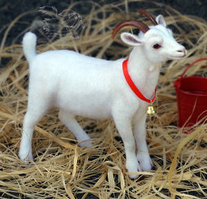 Needle felted goat