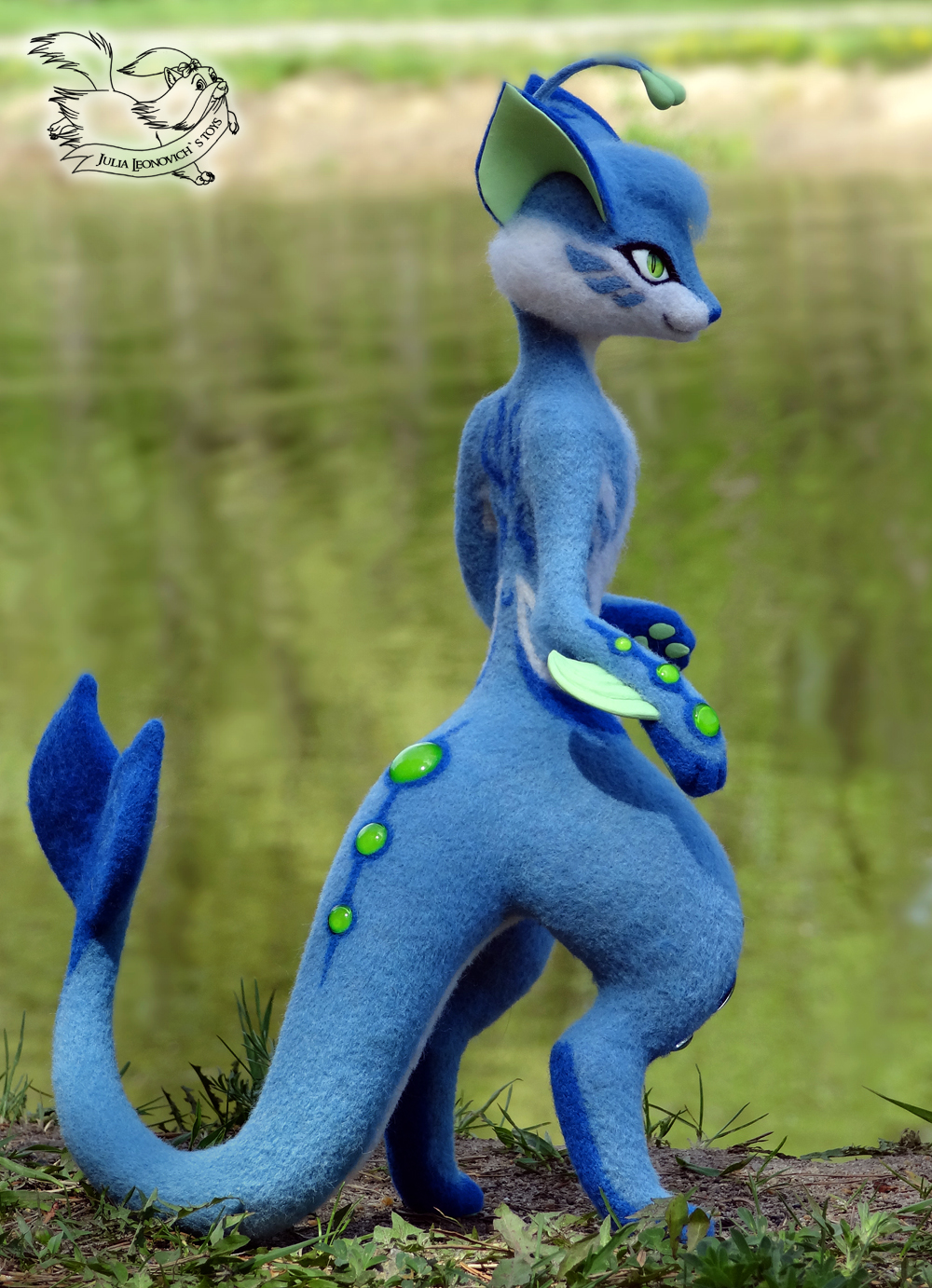 Needle Felted Fursona Abyssora by YuliaLeonovich