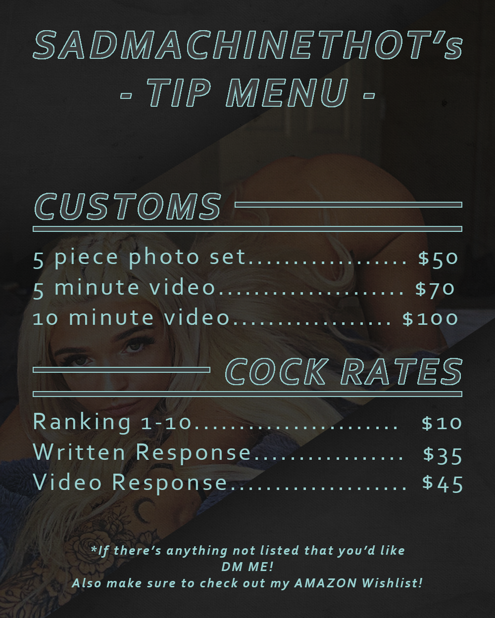 Tip menu onlyfans 101 OnlyFans