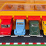 Corgi models in their garage