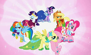 The girls look radiant