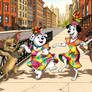 Lucky and Rolly in disguise