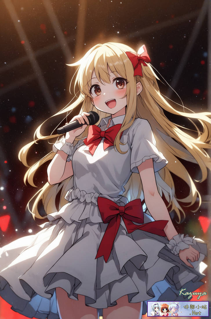 Anime girl singing in the stage by cct980 on DeviantArt