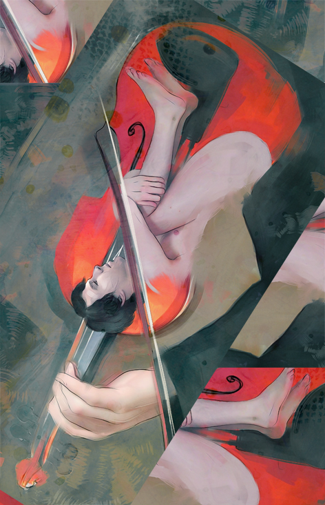 violin shot art