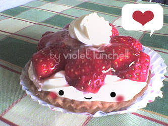 cute chibi strawberry cake