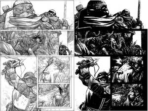 TMNT page 6 pencils and inks
